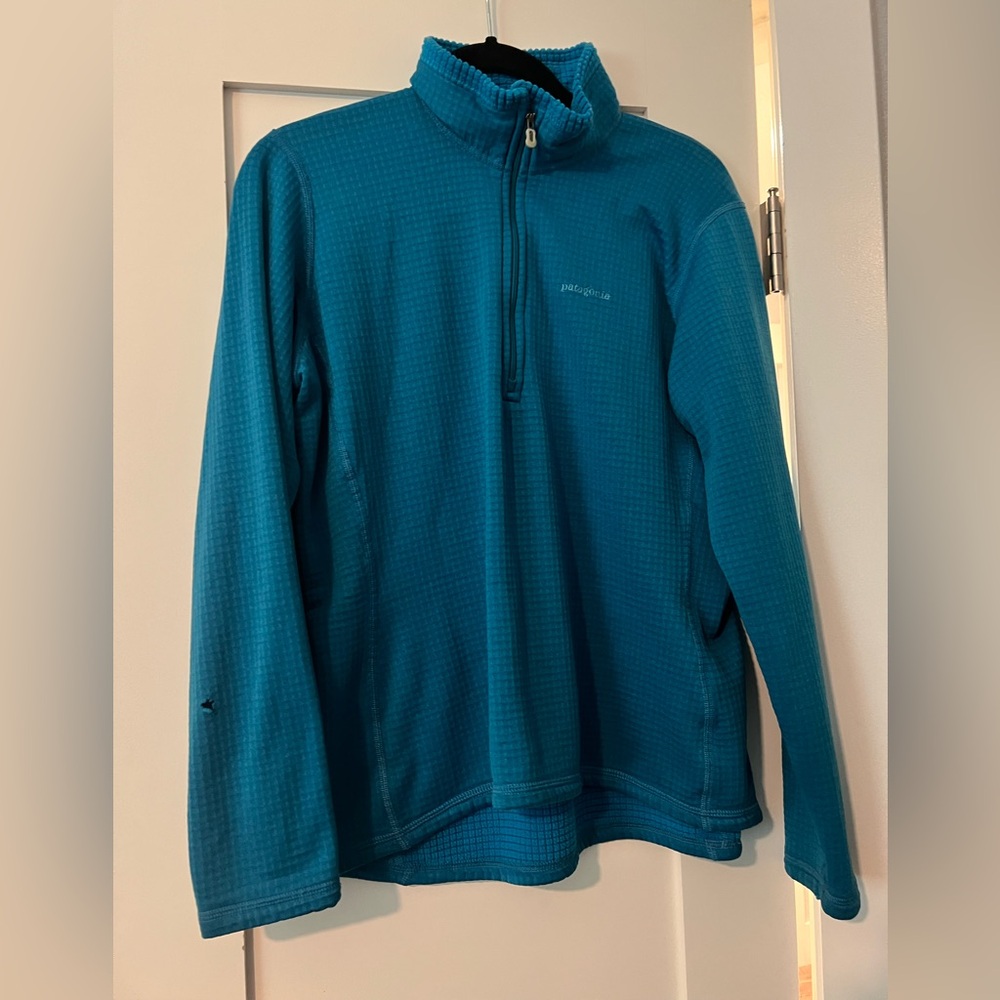 Patagonia Teal Quarter-Zip Fleece